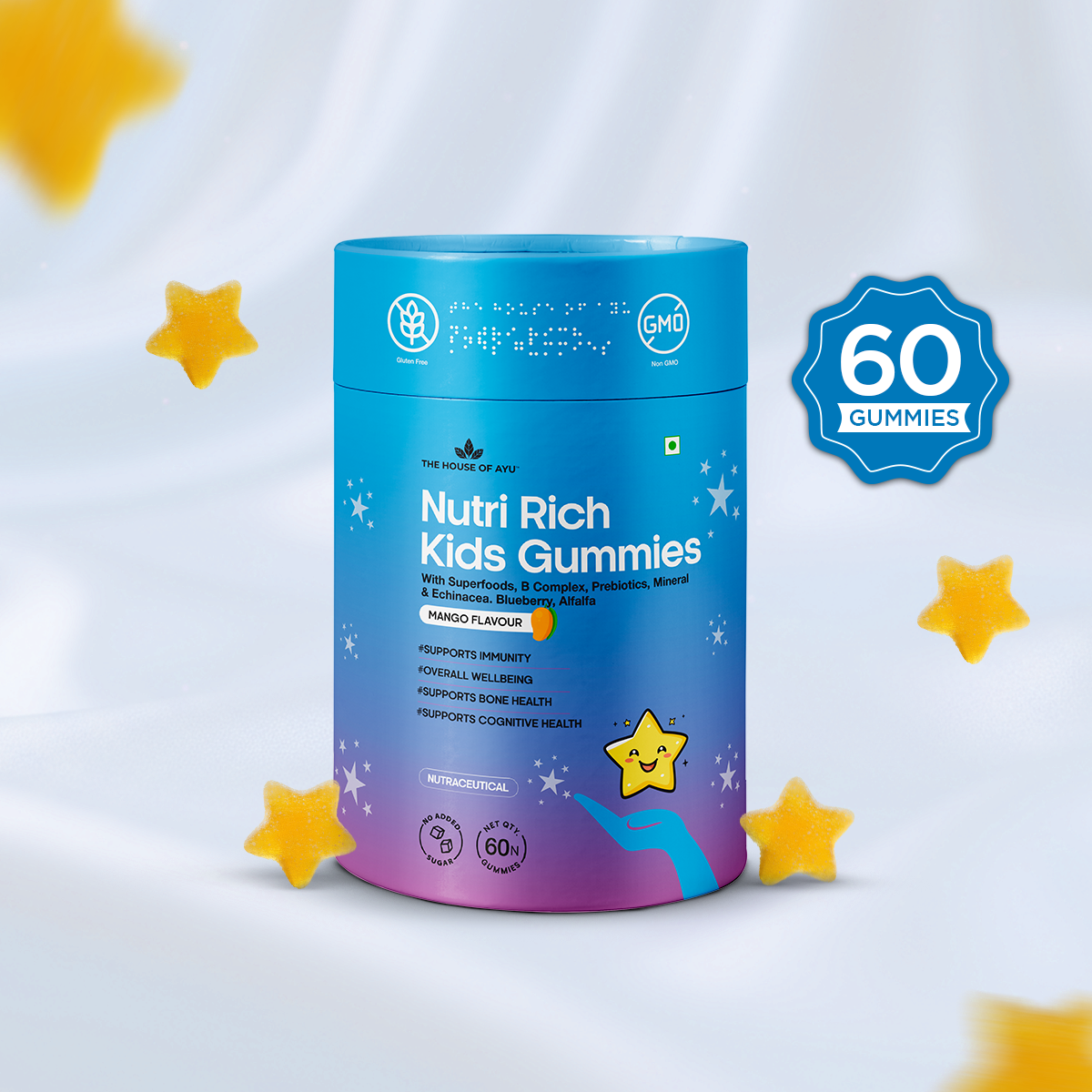 AYU Nutri Rich Kids Multivitamin Gummies for Complete Wellness