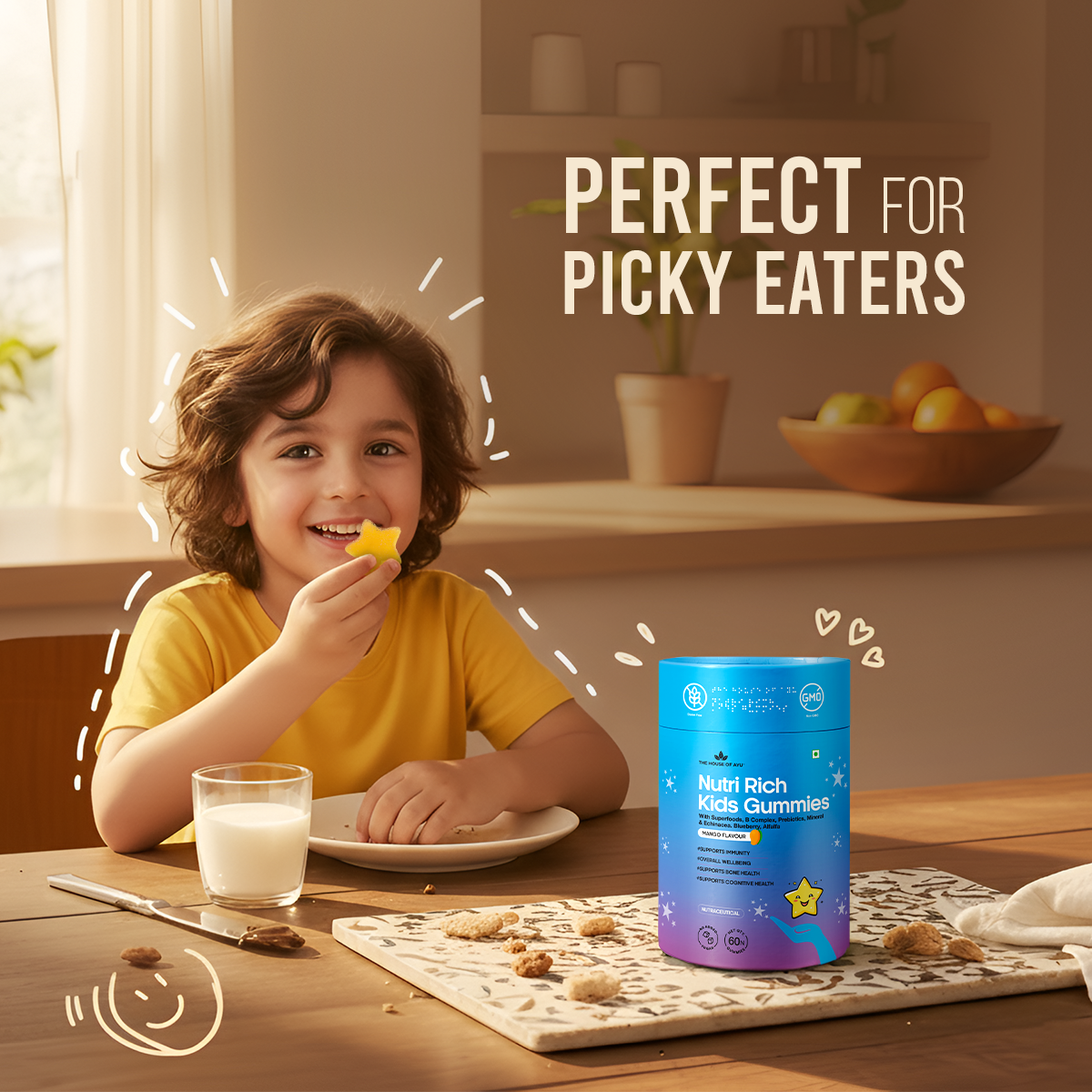 AYU Nutri Rich Kids Multivitamin Gummies for Complete Wellness